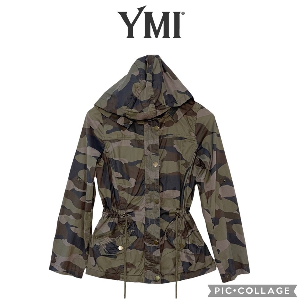 YMI camo utility military hoddie jacket size M